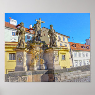 Poster Statue du Sauveur, Pont Charles, Prague