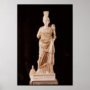 Poster Statue d'une déesse tutélaire