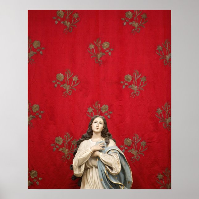 Poster Statue d'une vierge dans une église de Spaccanapol (Devant)