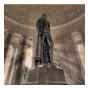 Poster Statue en bronze du mémorial Thomas Jefferson