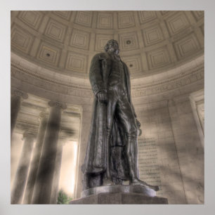 Poster Statue en bronze du mémorial Thomas Jefferson
