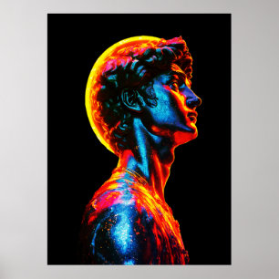 Poster Statue néon de David
