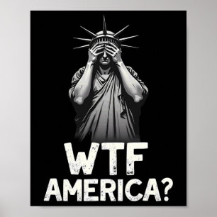 Poster Statue Patriotique 4 juillet Liberté Avec Amérique
