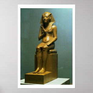 Poster Statue posée d'un pharaon, nouveau royaume