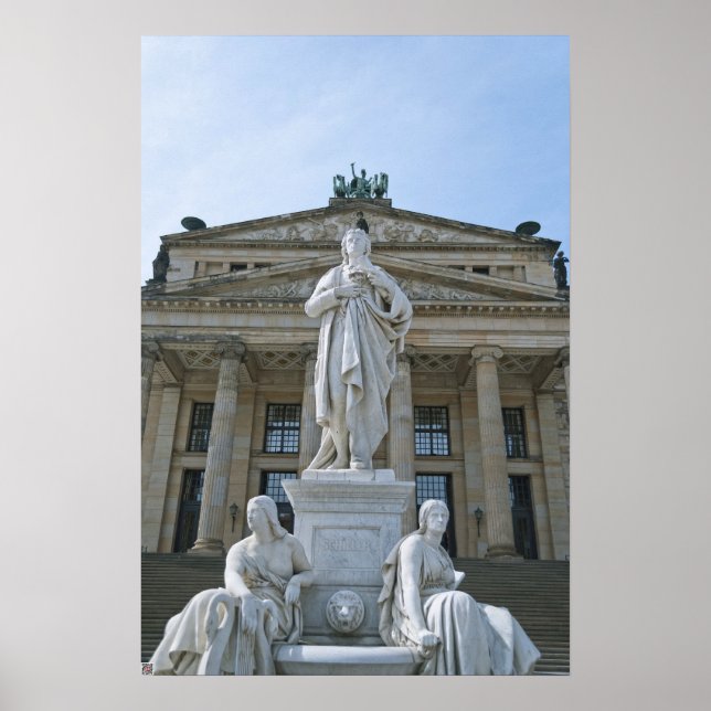 Poster Statue Schiller à Berlin (Devant)