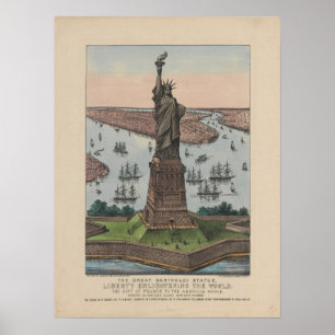 Poster Statue vintage de la Liberté