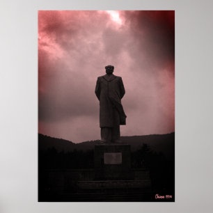 Poster Statue vintage de Mao Tse Tung de Changsha