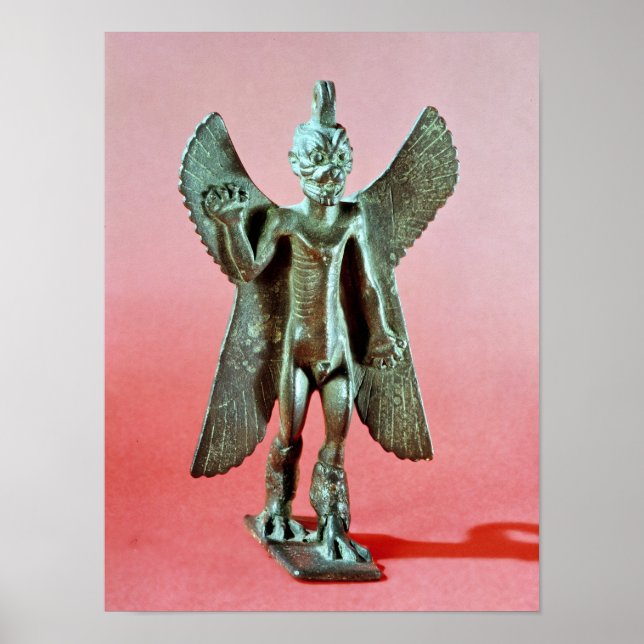 Poster Statuette de Pazuzu, un démon du vent assyrien (Devant)
