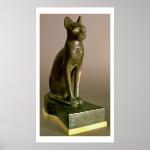 Poster Statuette d'un chat représentant la déesse Baste