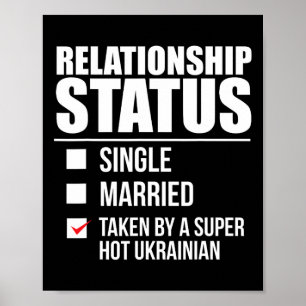 Poster Statut relationnel Pris Super Chaud Ukrainienne Uk