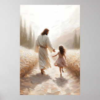 Poster Stay With me Jesus and Children Jesus and Girl
