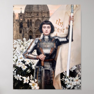 Poster Ste Jeanne d'Arc Patronne de la France Jeanne d'Ar