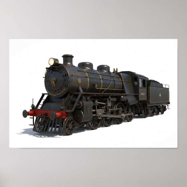 Poster Steam Locomotive (Devant)
