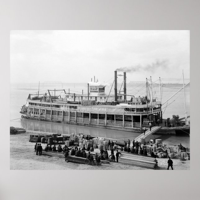 Poster Steamboat Georgia Lee : 1907 (Devant)