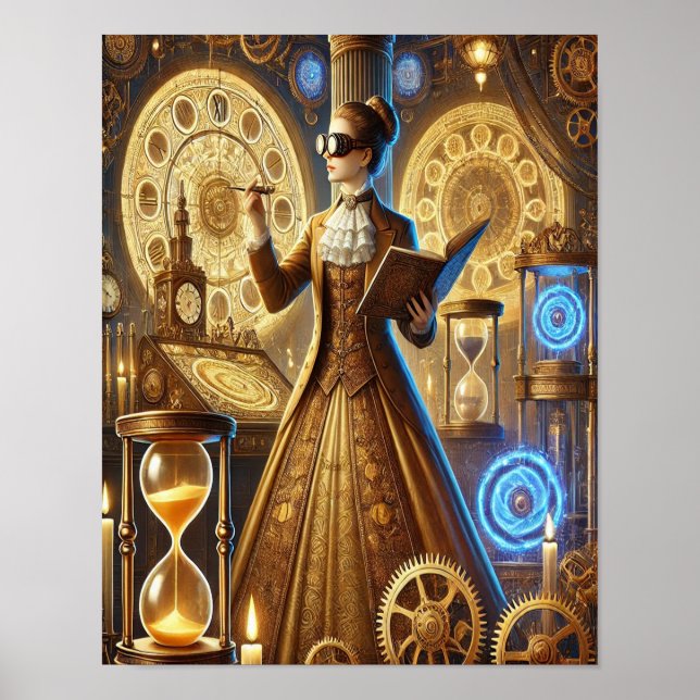 Poster Steampunk 24, Le Professeur Voyageur de Tem (Devant)