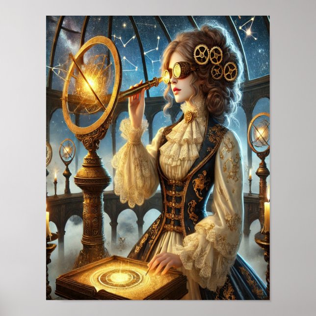 Poster Steampunk 26, Le Botaniste Bio-Mécanique (Devant)