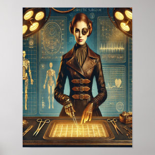 Poster Steampunk 28, Le Chirurgien Cybernétique