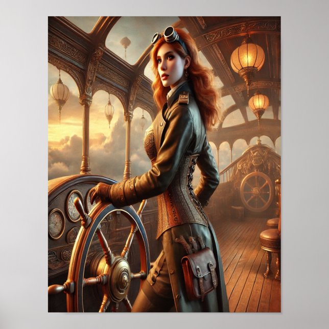 Poster Steampunk 35, La fille du capitaine Sky (Devant)