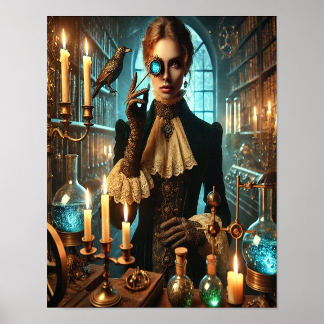 Poster Steampunk 45, L'alchimiste de l'ombre (Devant)