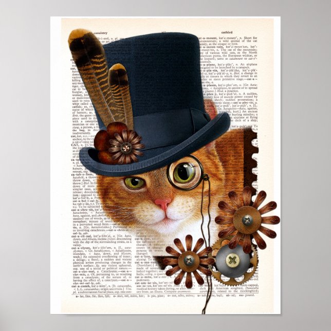 Poster Steampunk Chat sur la page du dictionnaire (Devant)