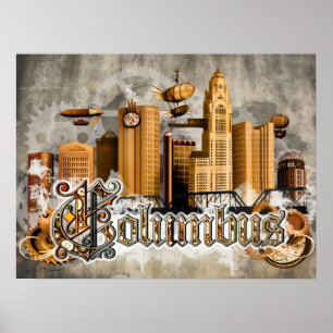 Poster Steampunk Columbus