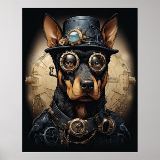 POSTER STEAMPUNK DOBERMAN