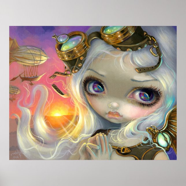 Poster Steampunk Fairy Windswept ART IMPRIMER (Devant)