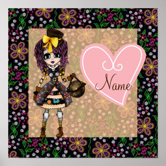 Poster Steampunk Gothic Lolita - cadeaux girly (Devant)