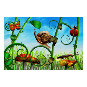 Poster Steampunk - Insectes - L'évolution prend du temps
