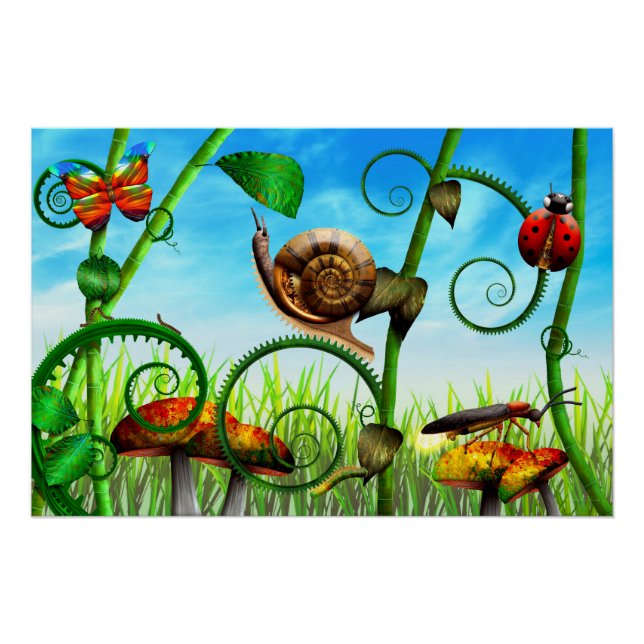 Poster Steampunk - Insectes - L'évolution prend du temps (Devant)