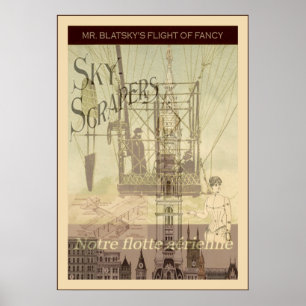 Poster SteamPunk ~ Le vol de fantaisie de M. Blatsky
