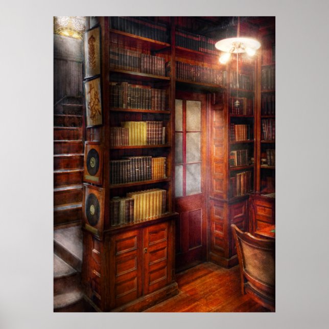 Poster Steampunk - L'étude semi-privée (Devant)