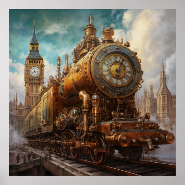 Poster Steampunk Londres (Devant)
