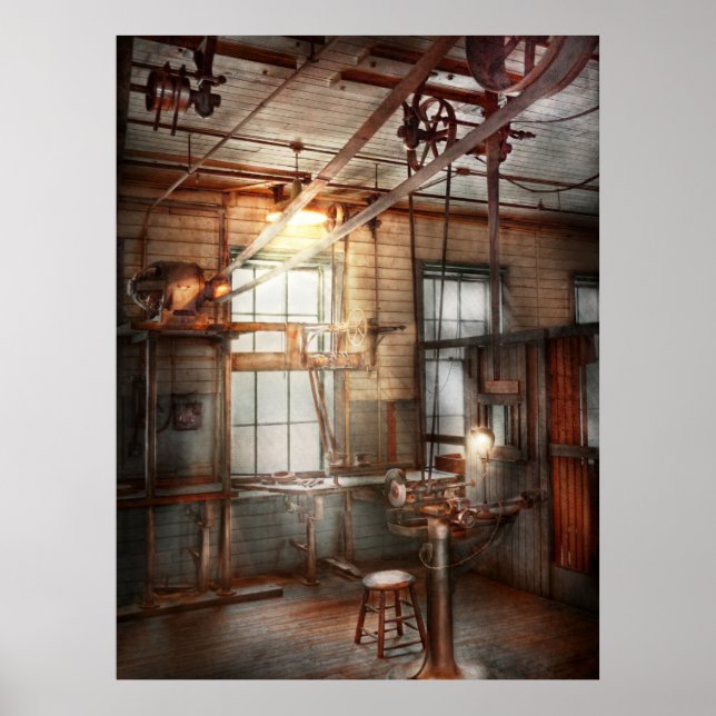 Poster Steampunk - Machiniste - La station de meulage (Devant)