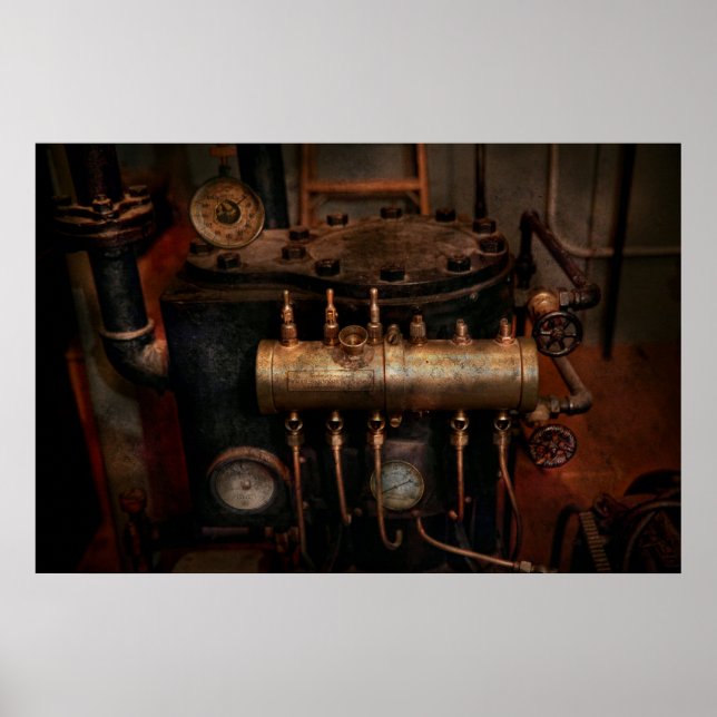 Poster Steampunk - Plomberie - La matrice de valve (Devant)