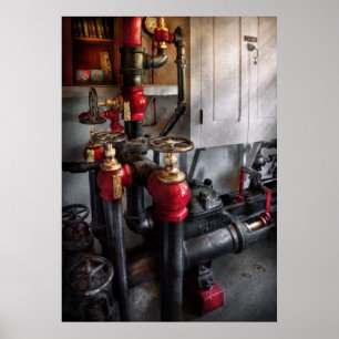 Poster Steampunk - Plomberie - Tourner la valve