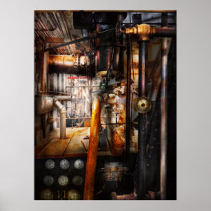 Poster Steampunk - plomberie - tuyaux