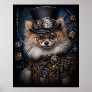 POSTER STEAMPUNK POMERANIAN