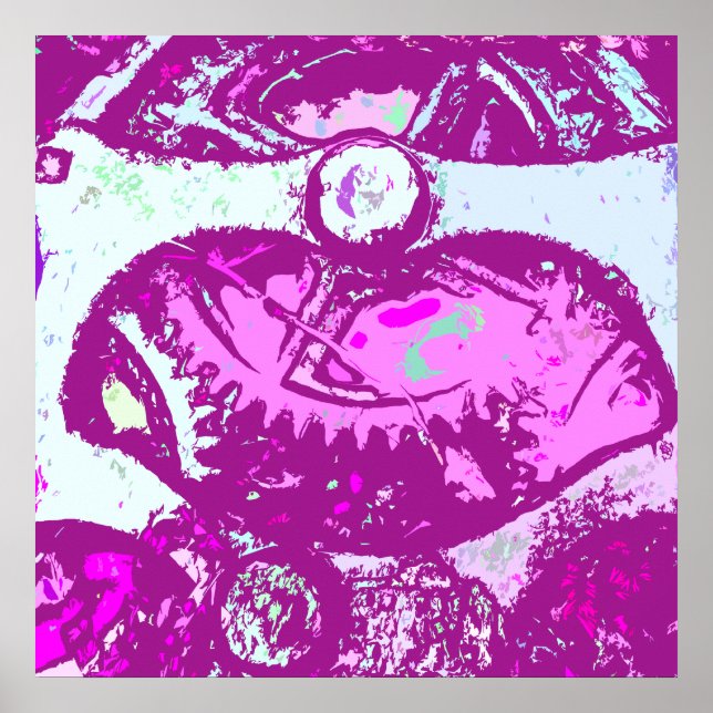 Poster steampunk rose (Devant)