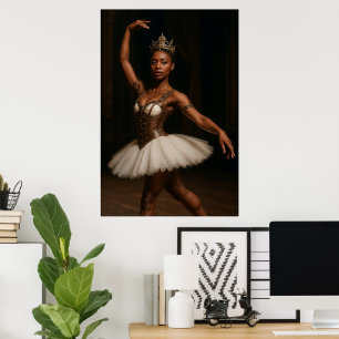 Poster Steampunk Royal Ballerina Imaginaire élégant