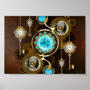 Poster Steampunk Rusty Background