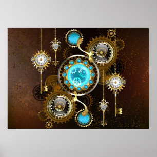 Poster Steampunk Rusty Background