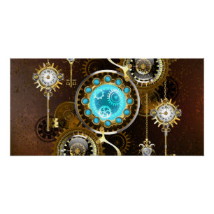Poster Steampunk Rusty Background