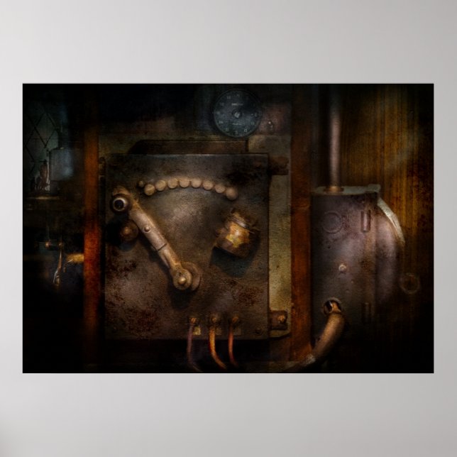Poster Steampunk - Salle De Contrôle (Devant)