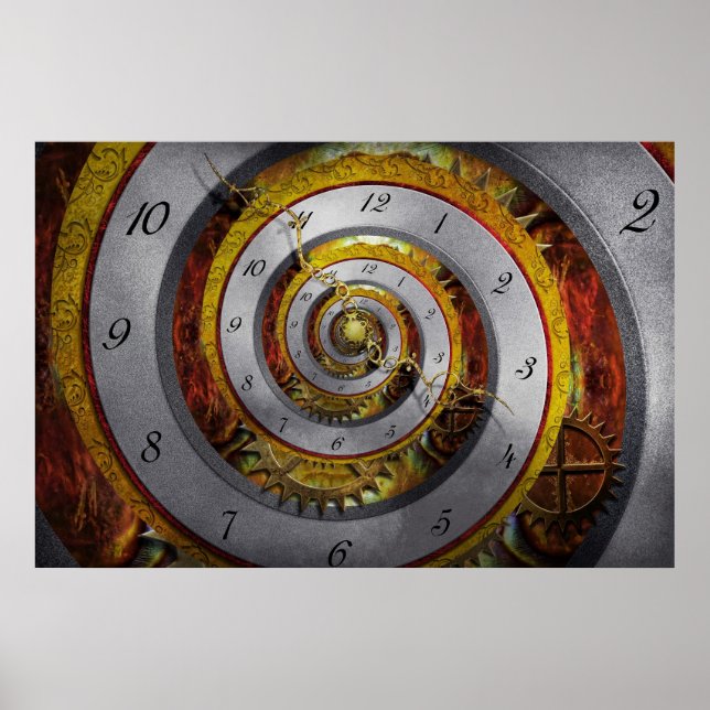 Poster Steampunk - Spirale - Temps infini (Devant)