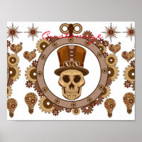 Steampunk Thème Top Hat Skull Thunder_Cove