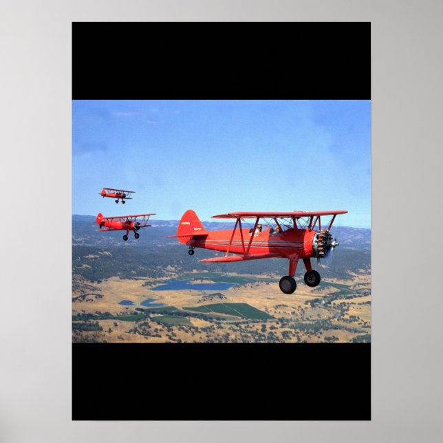 Poster Stearman, PT-17, 1943_Aviation classique (Devant)