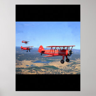 Poster Stearman, PT-17, aviation 1943_Classic