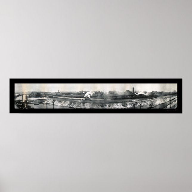 Poster Steel Mills Gary IN Photo 1912 (Devant)