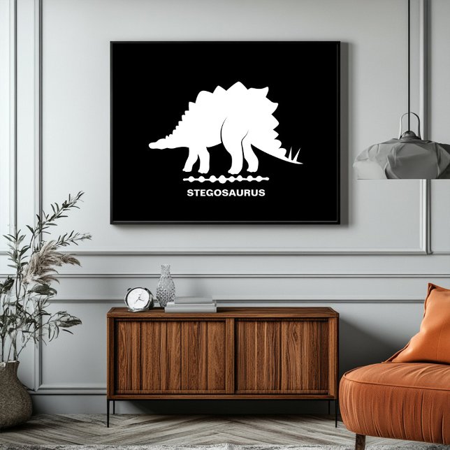 Poster Stegosaurus Dinosaur Silhouette (Créateur téléchargé)